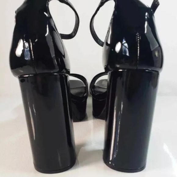 Madden Girl Omega Platform Heels Womens Size 7.5 Black Buckle Closure Party Pump - Picture 3 of 10